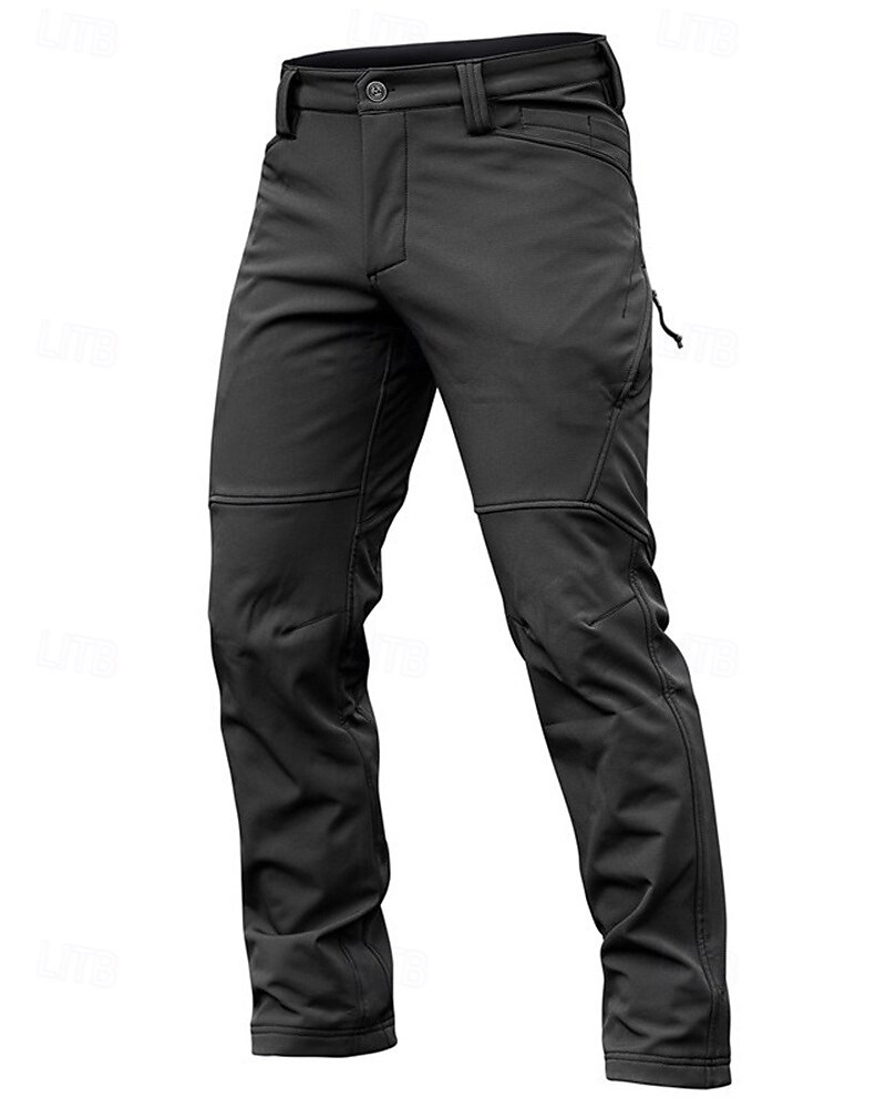 Herren Kampfhosen Cargohosen Wanderhose Wanderhosen Militär Außen Regular Fit warm Fleece-Futter Wasserdicht Atmungsaktiv Hosen / Regenhose Schwarz Grau Jagd Klettern Camping / Wandern 2025 - $72.99 –P2