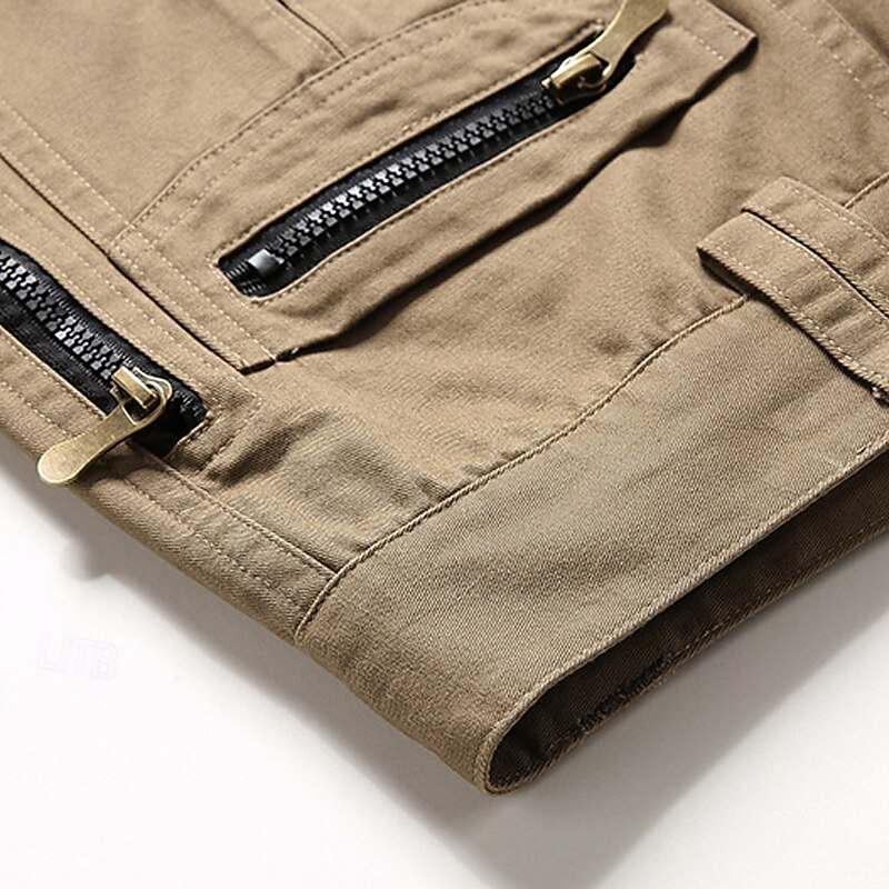 Per uomo Pantaloni cargo Pantaloni Bottoni Multi tasca Liscio Indossabile Esterno Giornaliero Campeggio e hiking Di tendenza Classico Nero Giallo del 2025 a $46.99 –P8