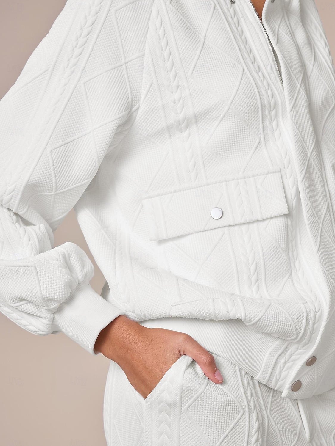 casual σακάκι bomber με μανίκια ρεγκλάν με λαιμόκοψη 2025 - $62.99 –P2