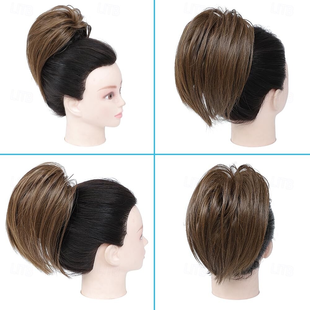 Cordon Queue-de-cheval Doux / Naturel / Faciliter l'habillage Cheveux Synthétiques Pièce de cheveux Extension des cheveux Droit Court Soirée / Fête / Soirée / du quotidien de 2025 ? $11.49 –P6