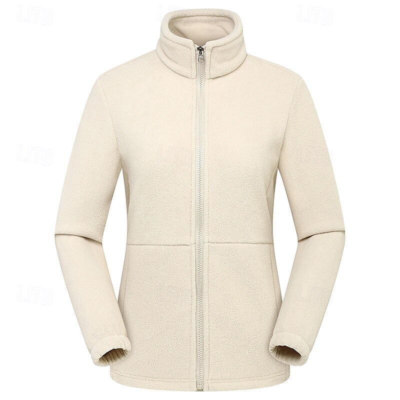 Women's Hiking Fleece Jacket Winter Outdoor Thermal Warm Fleece Lining Fleece Jackets Full Zip Climbing Camping / Hiking / Caving Traveling Light Khaki Black Yellow Pink Red 2025 - $34.99 –P17