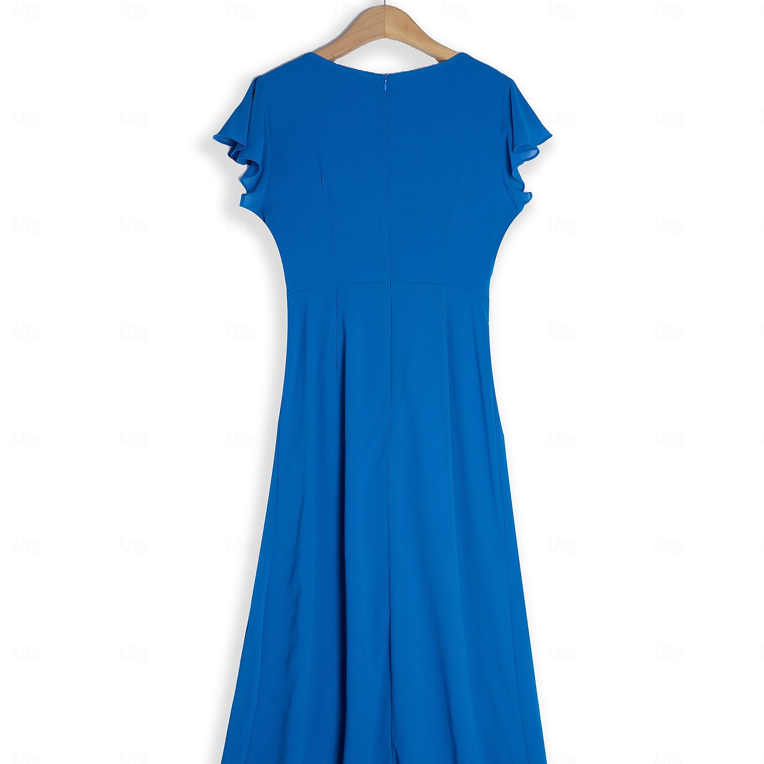 Robe Portefeuille Robe Trapèze Femme Robe mi-longue Ruché A Volants Mariage Soirée Elégant Grande occasion Col V Standard Bleu Vert S M L XL 2XL de 2025 ? $49.99 –P2