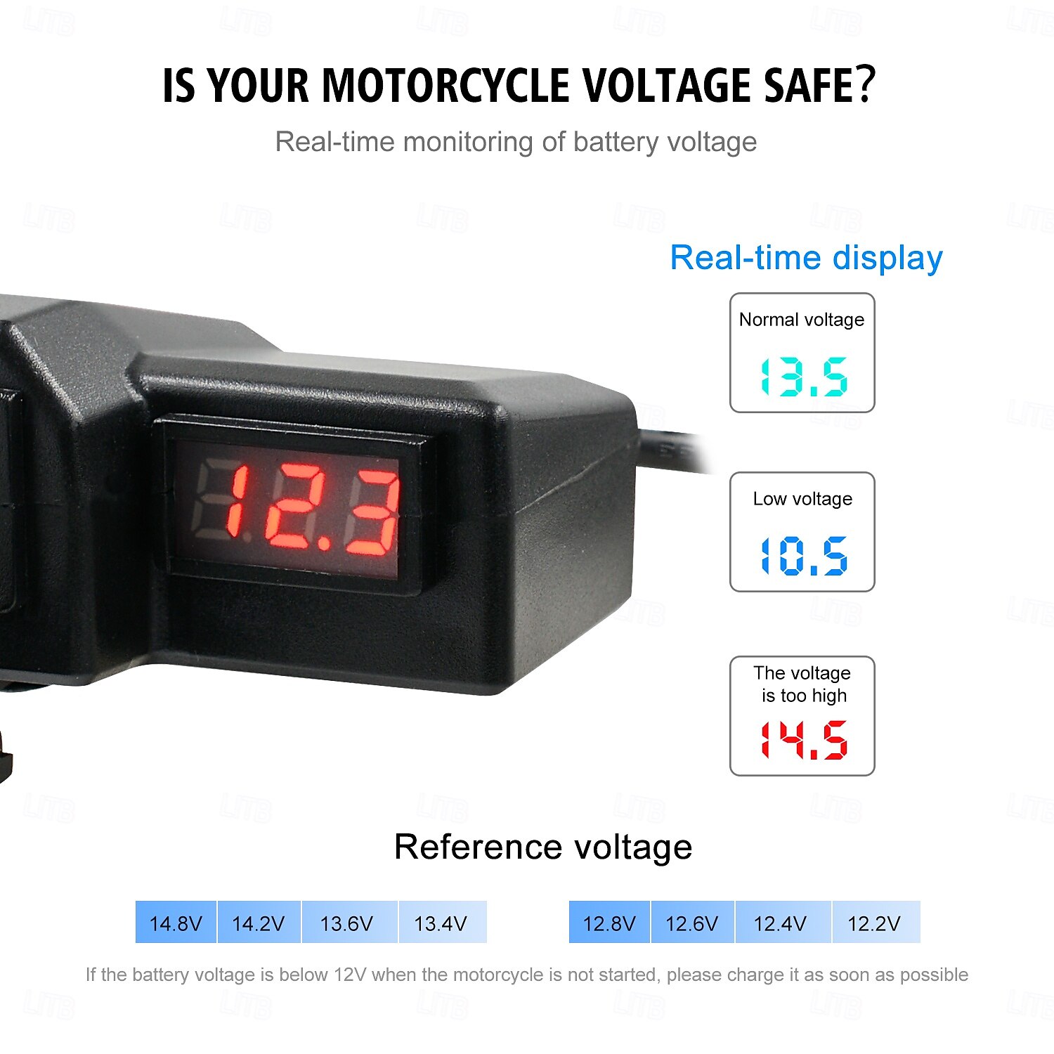 Motorcycle Mobile Phone Charger 3.4A Dual USB With Cigarette Lighter 10-24V With Voltage Display Meter Modification Accessories 2025 - $22.99 –P4
