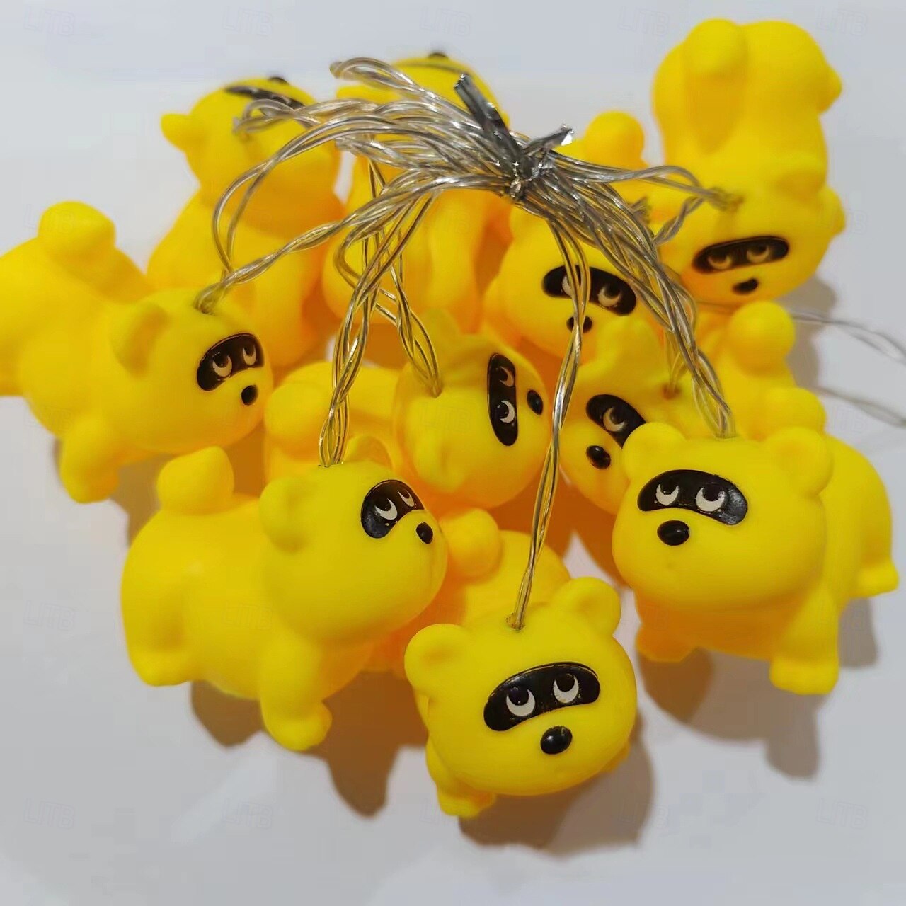 graziose luci a forma di orso in vinile con suono a led, 1,5 m, 10 led, alimentate a batteria, per interni ed esterni, per natale, matrimonio, compleanno, festa, casa, cameretta dei bambini del 2025 a $15.99 –P6
