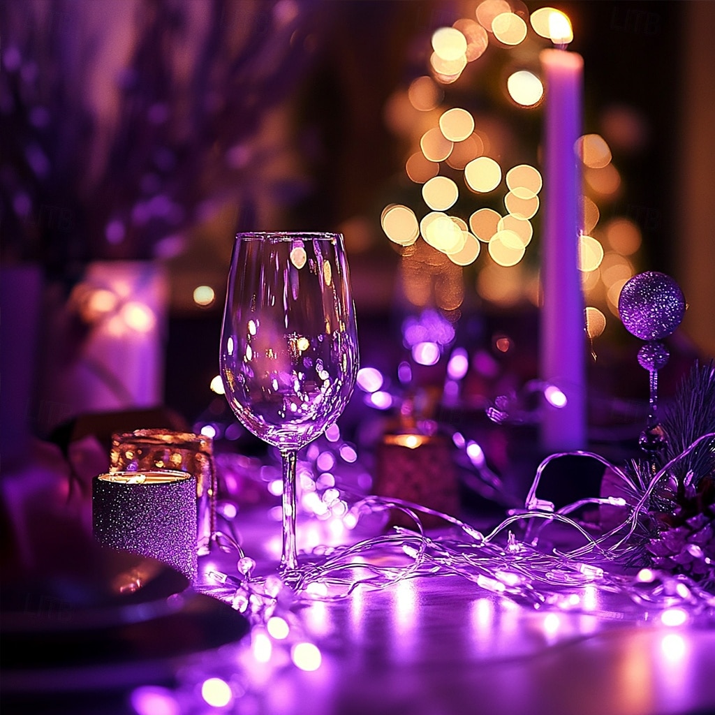 30 pakker led fe string lys 2m 20 led kobbertråd lys til bryllup dekorasjon juletre bryllupsfest gave knapp batteri 2025 - $7.99 –P7