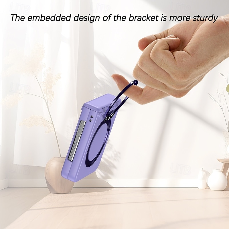 Phone Case For Samsung Galaxy Z Flip 7 Z Flip 6 Z Flip 5 Z Flip 4 Z Flip 3 Back Cover with Stand Holder Magnetic Support Wireless Charging Retro TPU PC 2025 - $24.99 –P11