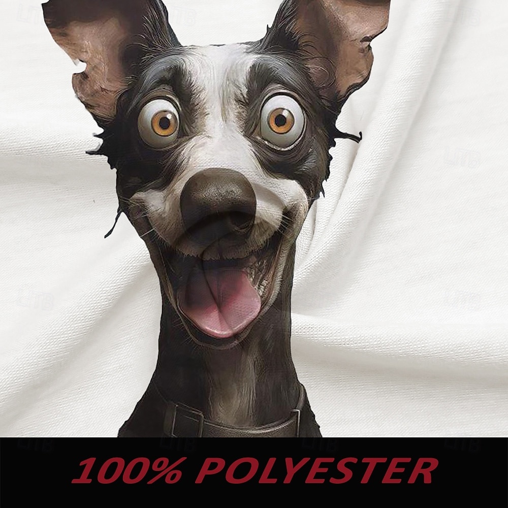 Voor heren Hond T-shirt Korte mouw T-shirt 3D-afdrukken Strakke ronde hals Overhemd Modieus Sportkleding Straat Buitensporten Wit Zomer Lente Kleding S M L XL XXL XXXL 2026 - $19.49 –P3