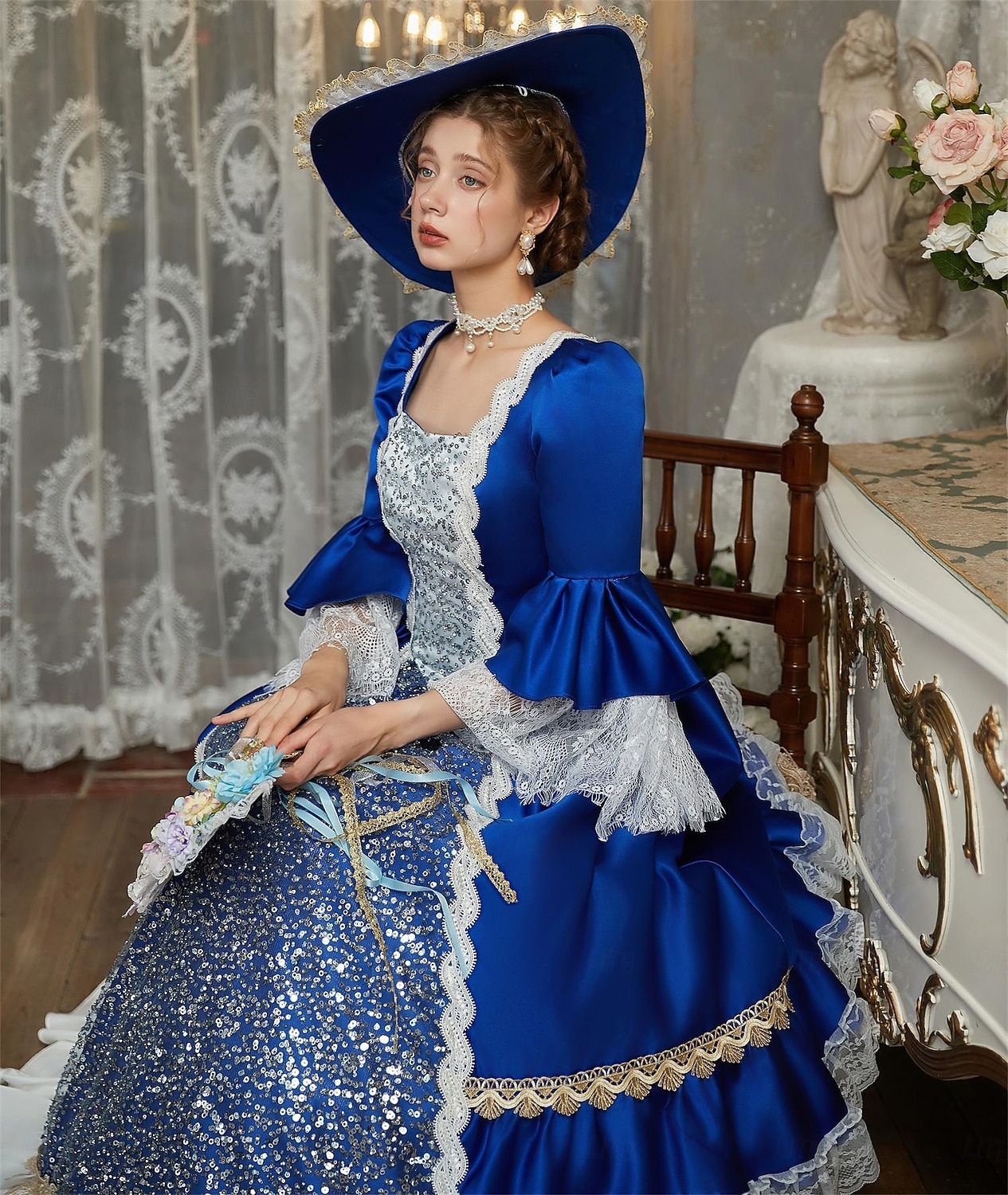 Rococo Victorian Vintage Inspired Dress Party Costume Prom Dress Princess  Shakespeare Solid Color Ball Gown Fancy Dress Women's Christmas Halloween  Carnival Party Evening Party Masquerade Adults' 2026 - $204.09