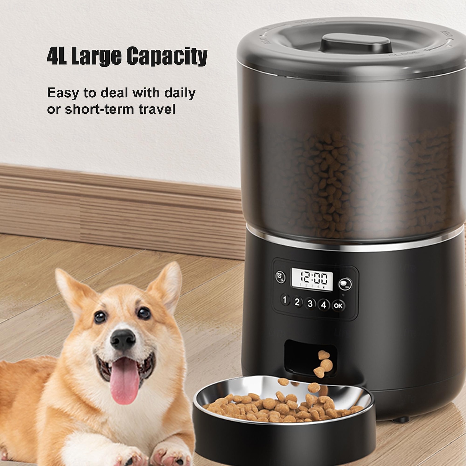 Psi Kočky Domácí mazlíčci Automatický podavač ABS + PC Skládací Snadná instalace Splittable Jednobarevné Černá Mísy a krmení Domů Denní 2025 - $75.99 –P13