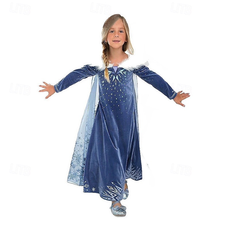 Buchwoche 2026 Mädchen 3D-Schneeflocken-Partykleid, langärmelig, Frühling/Herbst, Aufführungs-, Party-, Geburtstags-, Prinzessinnenkostüm, Kinder 4-12 Jahre, Partykleid, A-Linien-Kleid, Maxikleid, normale Passform 2026 - $25.99 –P2
