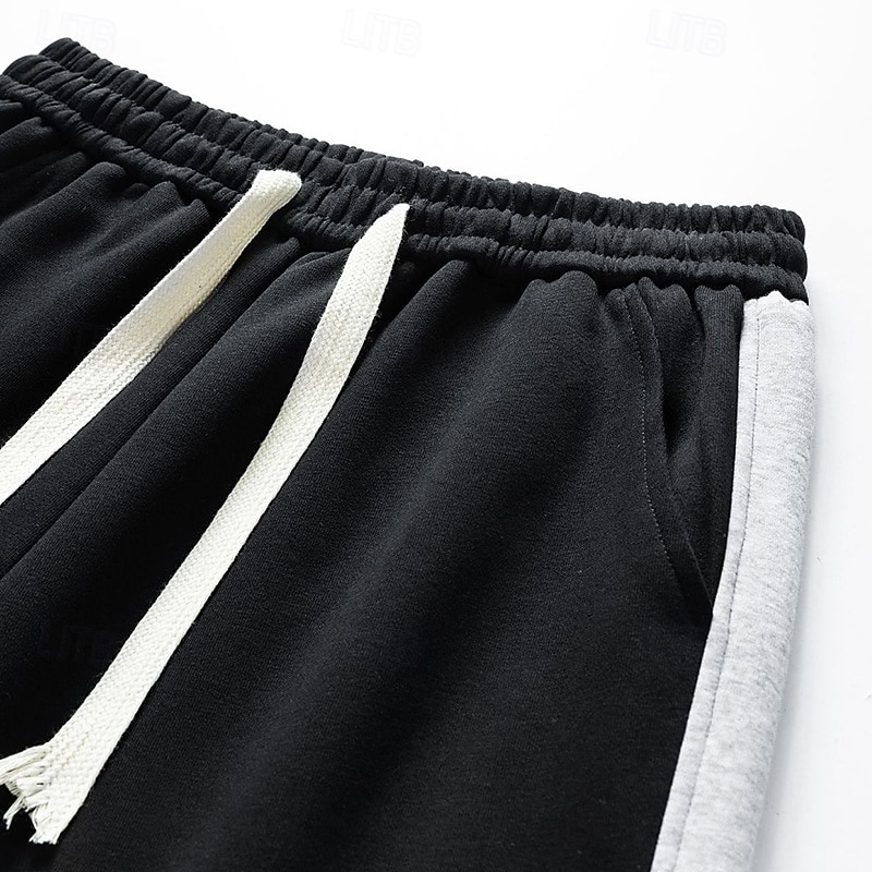 Homens Calças Esportivas Corredor Calças Calça casual Patchwork Com Cordão Cintura elástica Tecido Conforto Quente Comprimento total Ao ar livre Casual Diário Esportes Moda Preto Cinzento de 2025 por $25.99 –P7