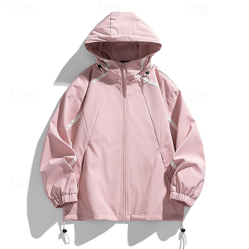 Herre Softshell jakke Turjakke utendørs Vindtett Vindjakke Reise Svart Rosa Lilla Grønn Kakifarget 2025 - $46.99 –P5