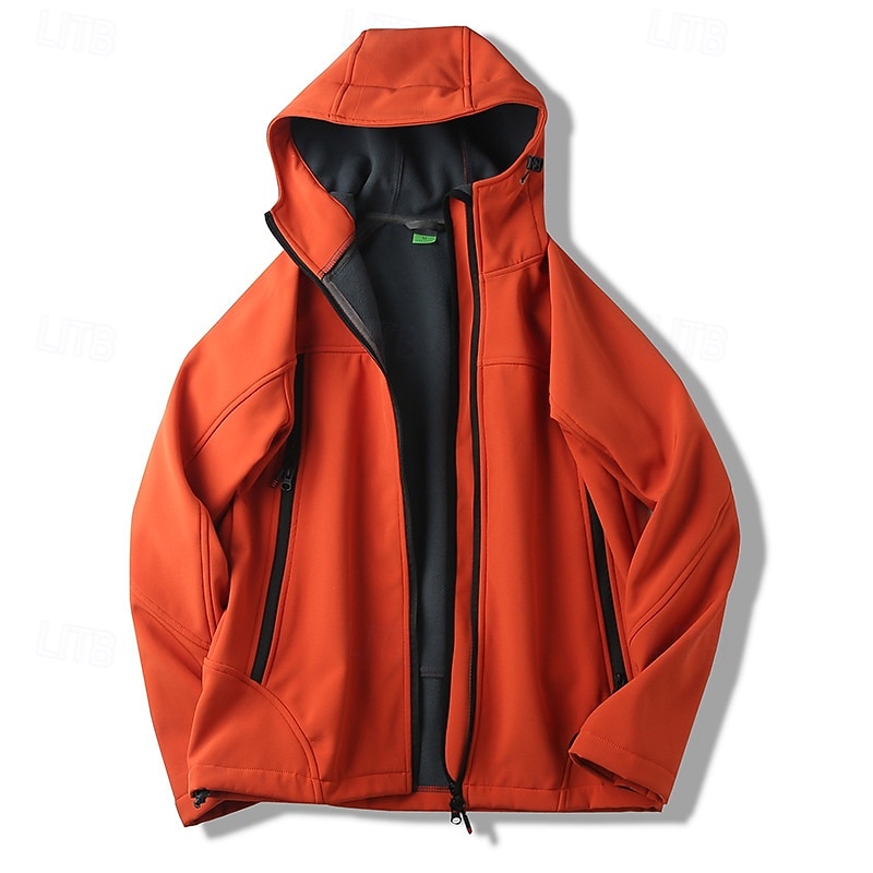Herren Fleecejacke für Wanderer Winter Draussen warm Fleece-Futter Wasserdicht Windundurchlässig Vliesjacken Voller Reißverschluss Klettern Camping / Wandern / Höhlenforschung Reisen Schwarz 2025 - $56.99 –P9