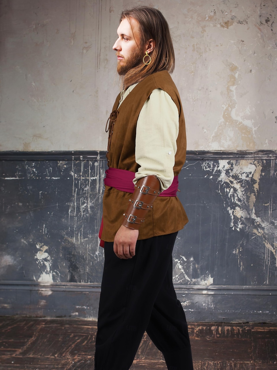 8-teiliges Wikinger-Piratenkostüm für Herren mit Rüstungsset, Retro-Vintage-Mittelalter-Renaissance, 17. Jahrhundert, Ritter, Ranger, Elfen, Walhalla, für Halloween, Karneval, Larp, Renaissance Faire 2025 - $58.99 –P8