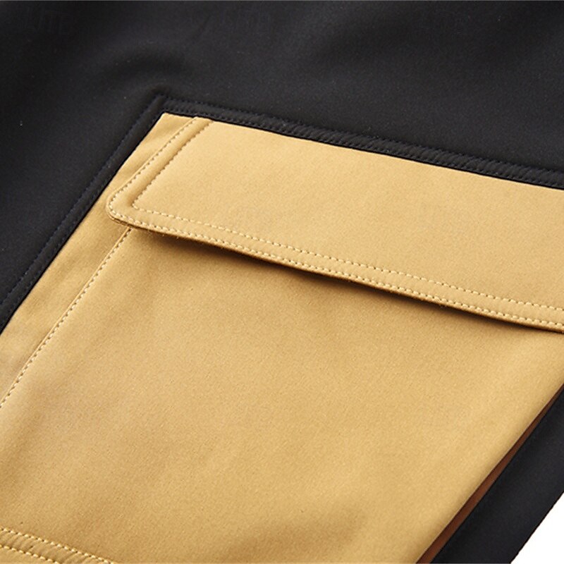 Herren Cargohosen Wanderhose Wanderhosen Taktische Hosen Militär Patchwork Winter Außen Regular Fit warm Fleece-Futter Wasserdicht Hosen / Regenhose Armeegrün Khaki Jagd Klettern Camping / Wandern 2025 - $45.99 –P12