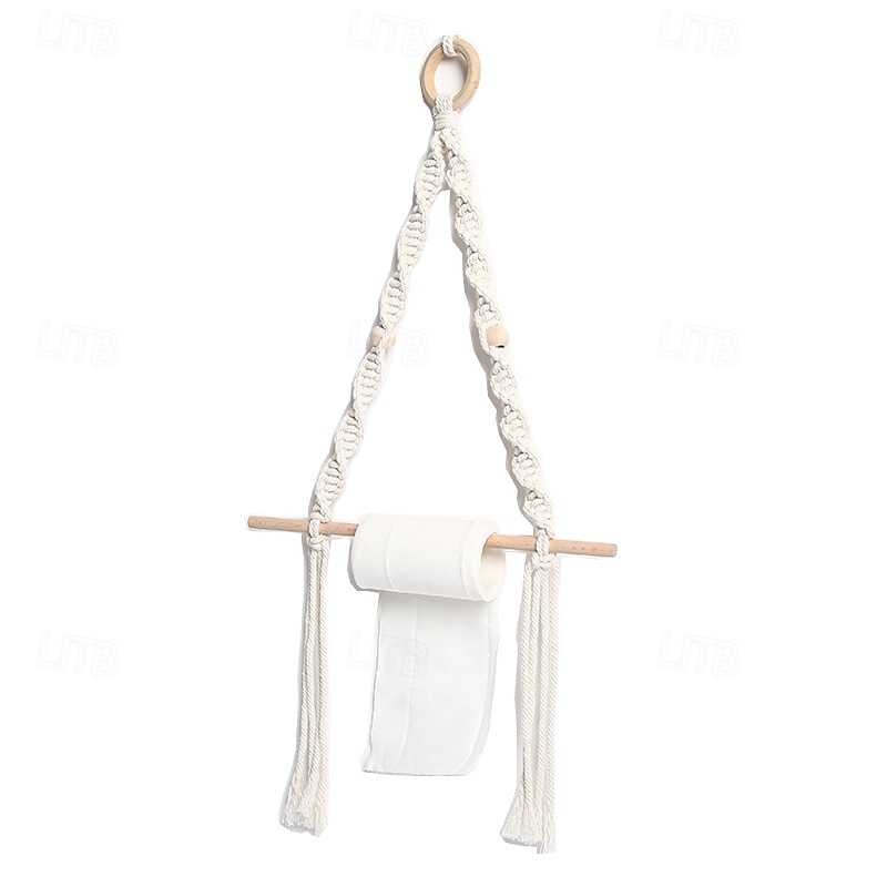 Towel Holder Eco-friendly Multifunctional Wood Cotton Rope Towel Storage Rack for Home 2025 - $116.99 –P3