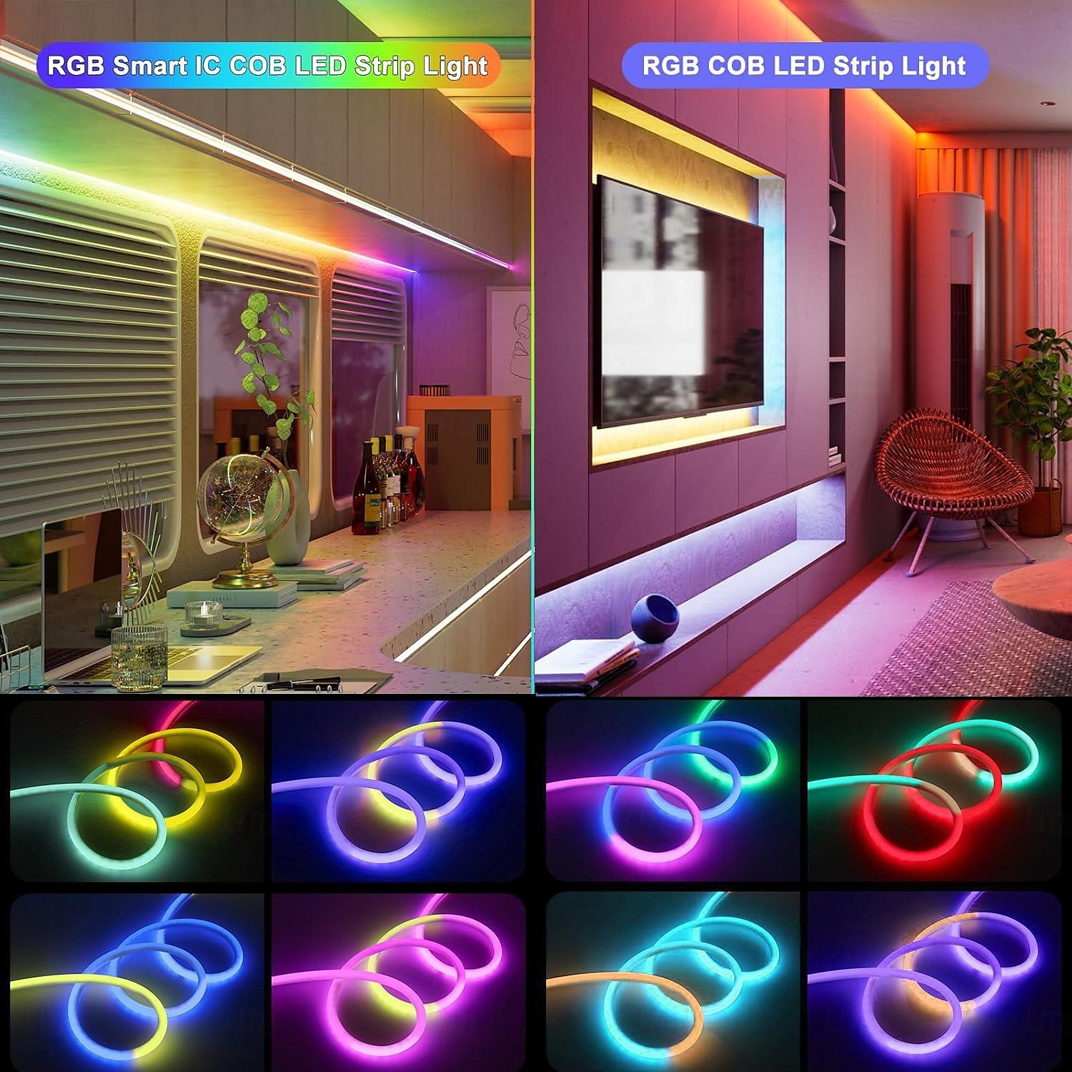 White Silicone Neon LED Light Strip, 16MM 360° Circular, RGB Flexible Dreamy Color Rope Light with 17-Key IR Controller, USB DC5V for Bedroom Indoor/Outdoor Decoration WS2811 2025 - $22.99 –P3