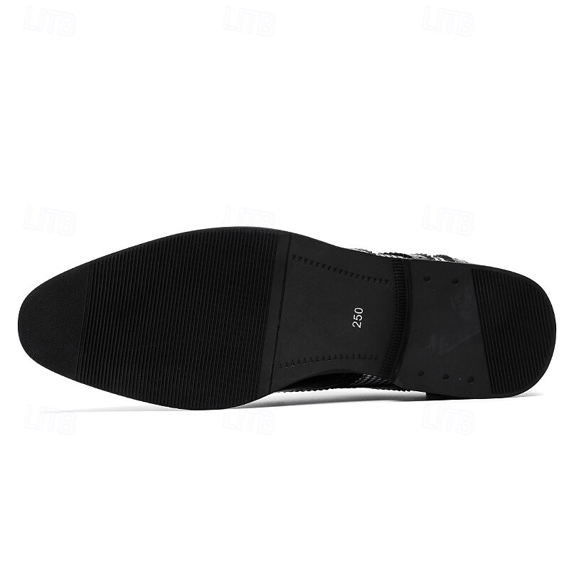 мужские коричневые оксфорды из искусственной кожи с узором «гусиная лапка» и деталями в стиле «брог» — классические туфли для деловых встреч и свадеб 2026 - $54.99 –P11