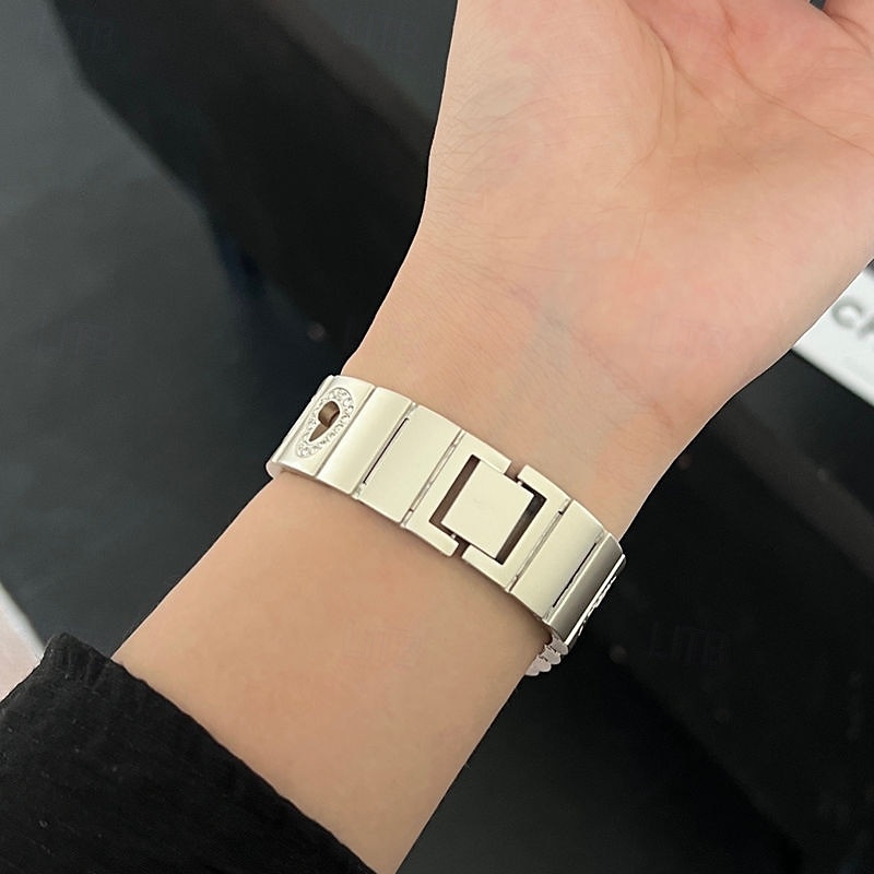 2025年 Solo Loop と互換性があります Apple Watch ウォッチバンド 38mm 40mm 41mm 42mm 44mm 45mm 49mm 女性 グリッター素材 ブリンブリンダイヤモンド 合金 交換用時計バンド のために iwatch Ultra 2 Series 9 8 7 SE 6 5 4 3 2 1  コレクション – $23.99 –P7