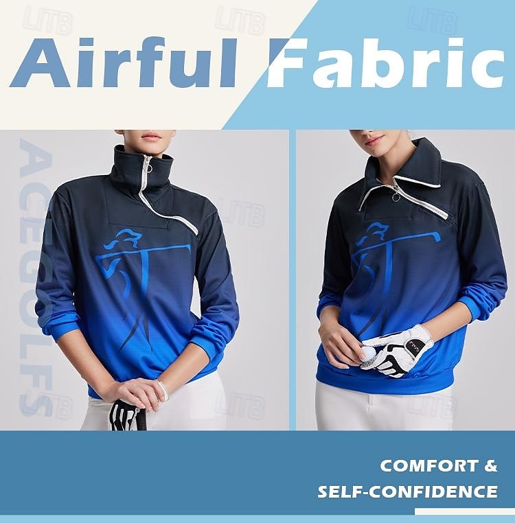 Mulheres Moletom Azul denim Amarelo Fúcsia Manga Longa Térmico / Quente Blusas Outono Inverno Roupas femininas de golfe, roupas, roupas, roupas de 2025 por $59.99 –P1
