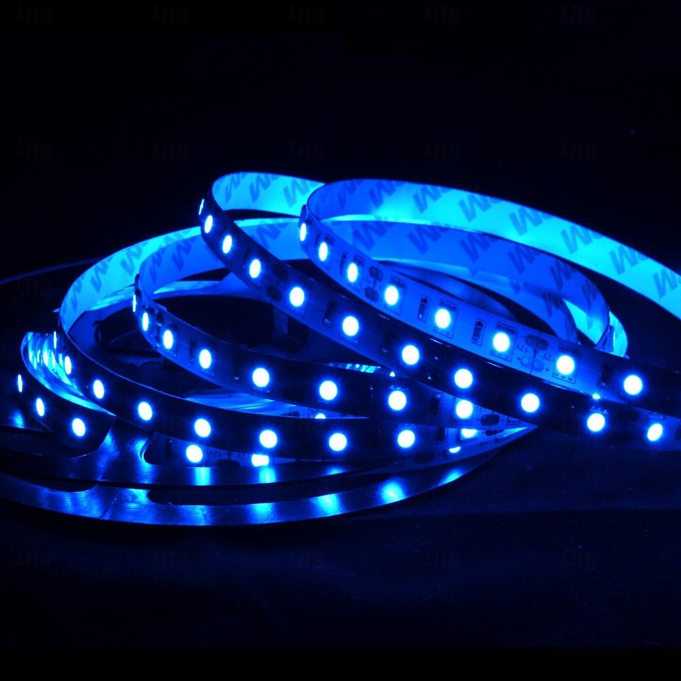 Bande lumineuse LED 12 V DC 5,5 x 2,1 mm, connecteur SMD 2835, 16,6 pi, 5 mètres, ruban lumineux adapté à la maison, à la cuisine, aux fêtes, à Noël, etc. (sans adaptateur secteur) de 2025 ? $8.49 –P5