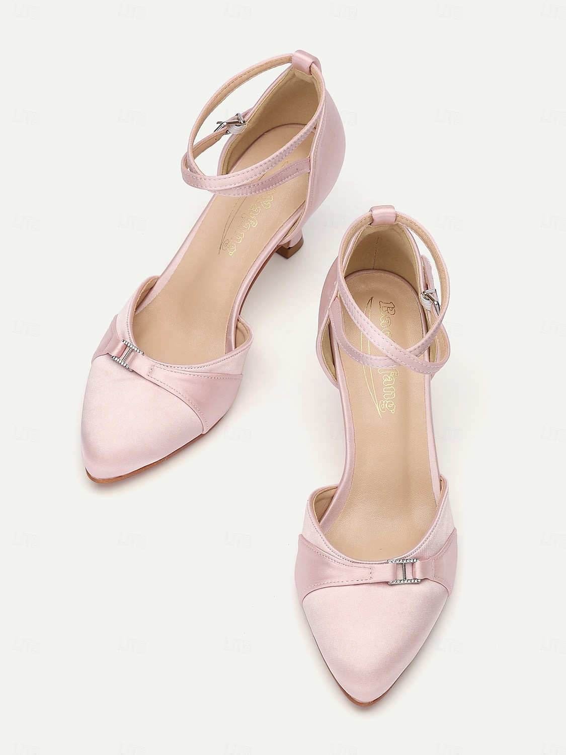 Women's Pink Satin Ankle Strap Heels with Bow Detail – Elegant Wedding or Party Shoes with Mid-Heel for Formal Occasions 2025 - $54.99 –P5