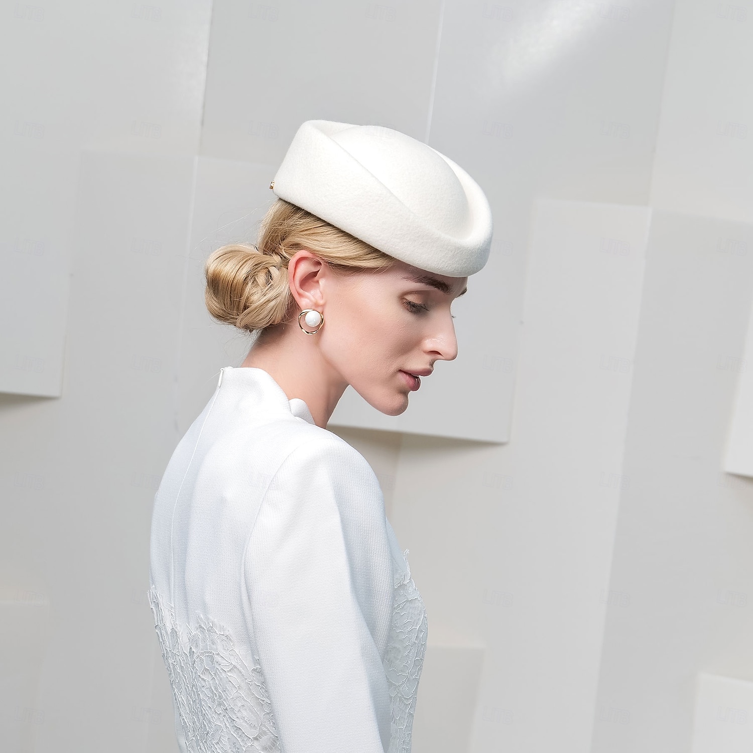 Головные уборы 100% шерсть Берет Свадьба Для вечеринок Элегантный стиль Свадьба С Кепки Чистый цвет Заставка Головной убор 2026 - $36.99 –P7