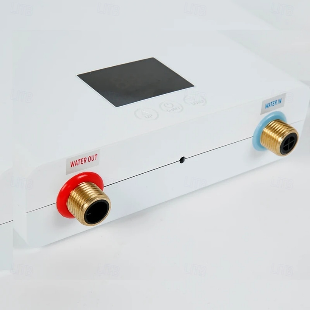 Průtokový ohřívač vody 110v/220v 3000w nástěnné elektrické ohřívače pro koupelnové teplovodní sprchy a vytápění domácí kuchyně bílá 2025 - $71.99 –P2