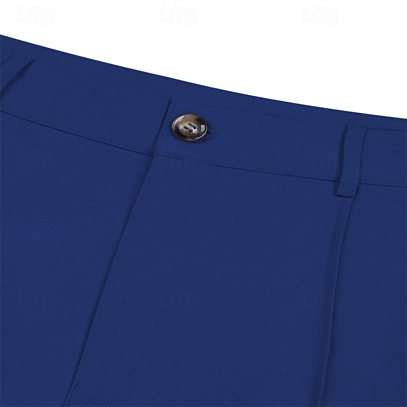 Per uomo pantaloni della tuta Pantaloni affusolati Pantaloni Chino Bottoni Tasche Liscio Comfort Formale Feste Ufficio Di tendenza Classico Nero Bianco Media elasticità del 2025 a $32.99 –P2