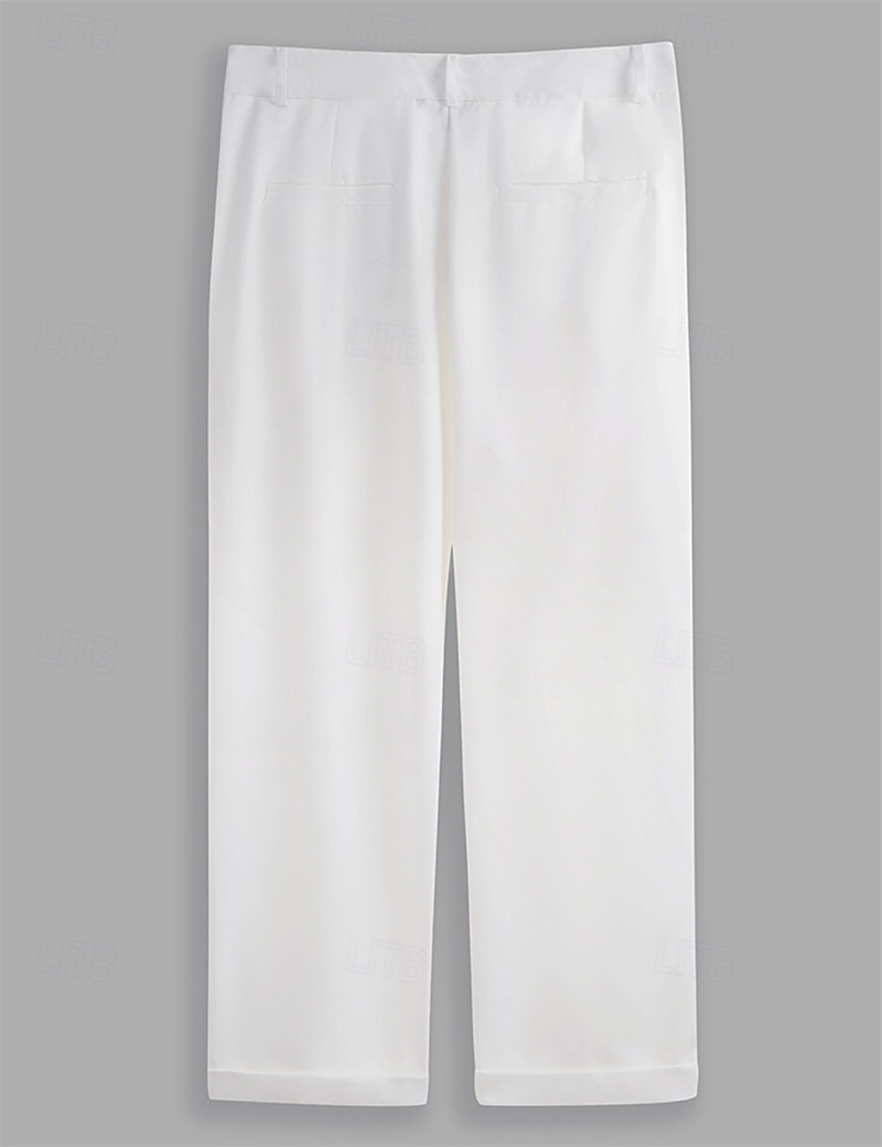 Per uomo pantaloni della tuta Pantaloni Pantaloni con pieghe Pantaloni da completo Cerniera Bottoni Tasche Liscio Comfort Traspirante Lunghezza intera Matrimonio Attività commerciale Informale Di del 2025 a $25.99 –P5