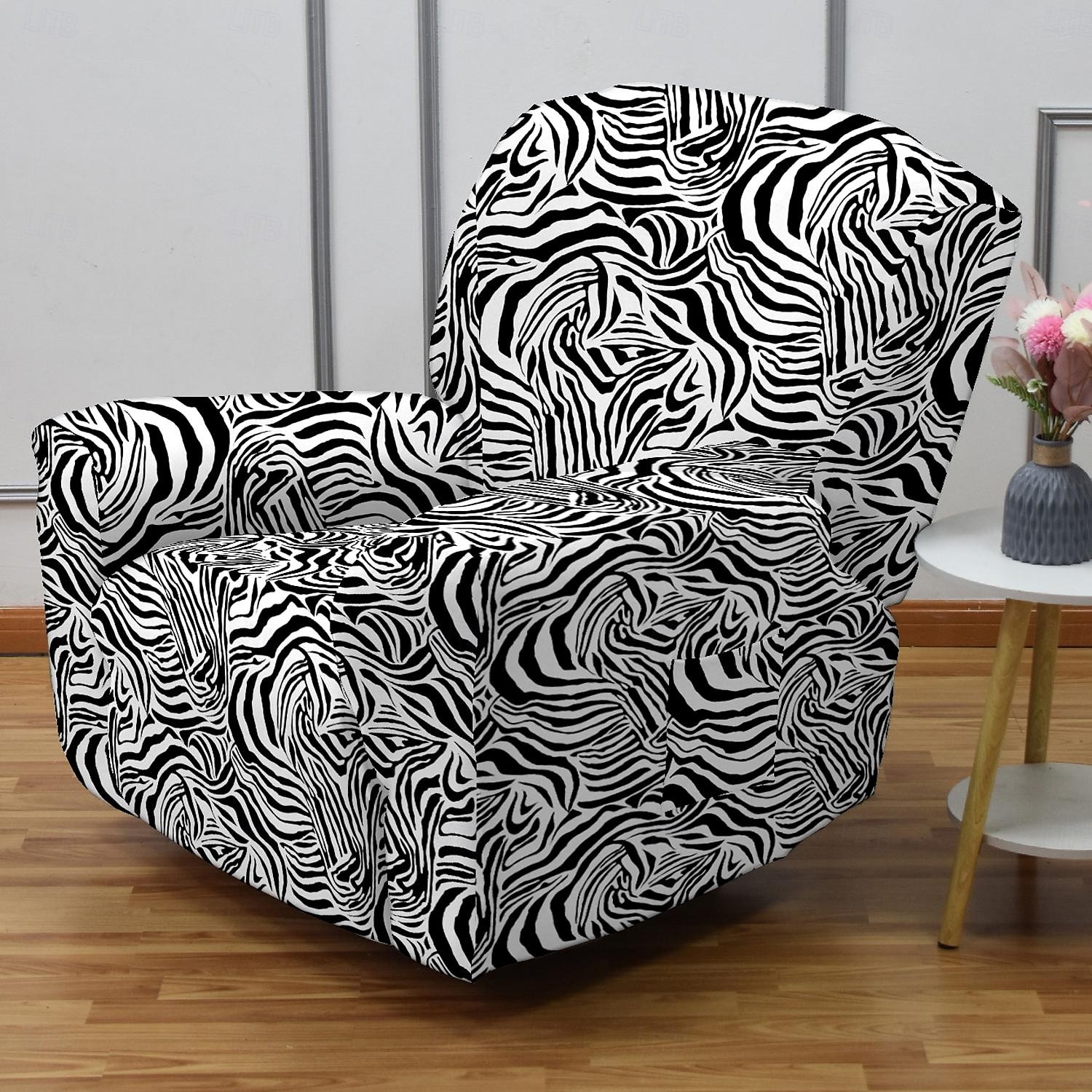 květinový potah na křeslo s geometrickým potiskem potahy stylový a pružný chránič nábytku pro výzdobu obývacího pokoje osvěžte své křeslo moderním a elegantním designem 2025 - $30.99 –P2