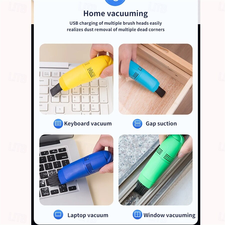 Mini USB Vacuum Cleaner Keyboard Brush Laptop Shell Cleaner Dust Brush Portable USB Vacuum Cleaner Computer Cleaning Tool 2025 - $14.99 –P3