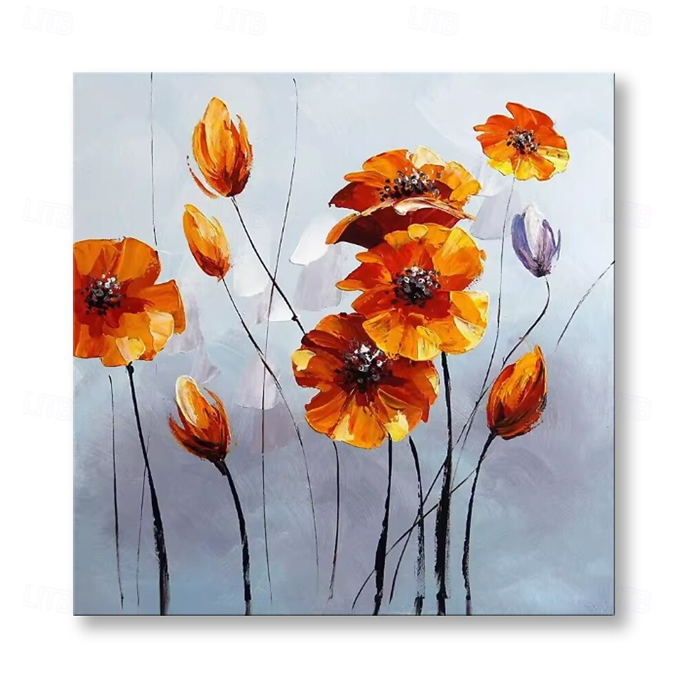 handgefertigtes Ölgemälde auf Leinwand, Wandkunst, Dekoration, modern, kleine frische Blumen, Pflanzen, Gänseblümchen für Zuhause, Tanzstudio, Dekor, gerolltes, rahmenloses, ungedehntes Gemälde 2025 - $54.99 –P1