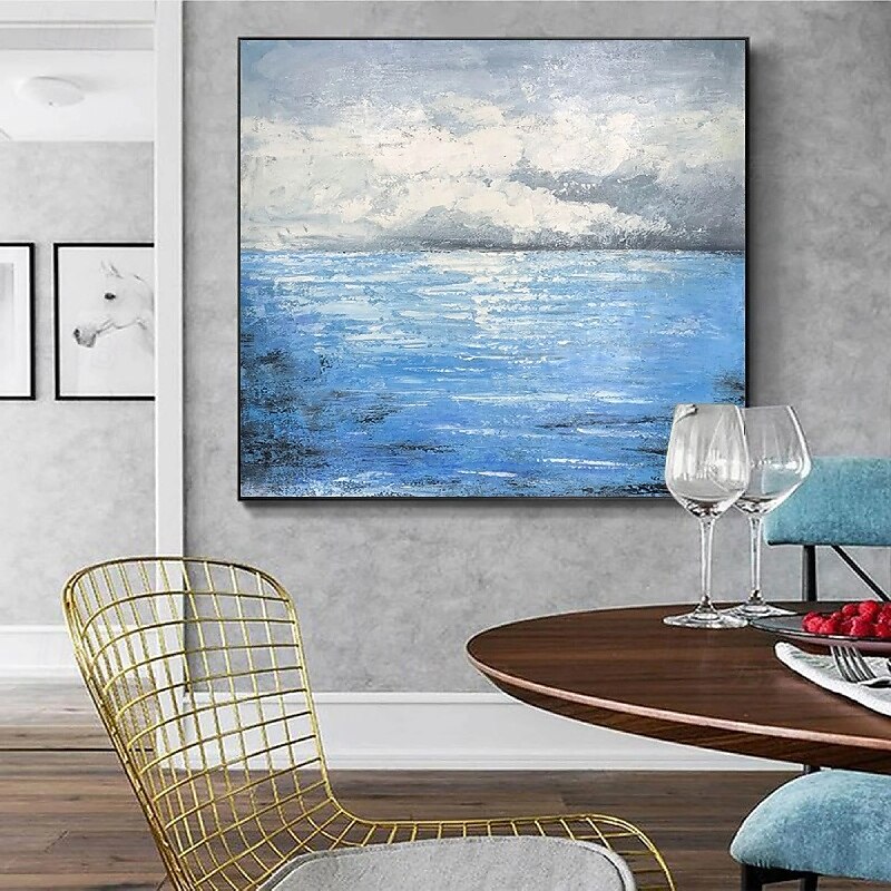 peinture à l'huile de paysage marin faite à la main art mural peint à la main mer abstraite moderne peintures de paysage marin abstrait sur toile océan acrylique art mural océan beaux-arts océan sans de 2025 ? $108.99 –P6