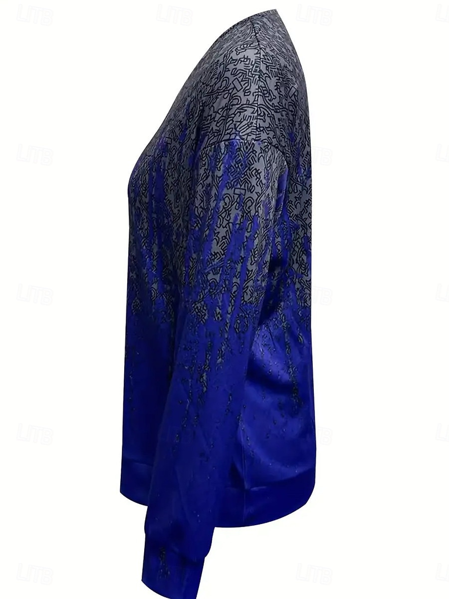 dames sweatshirt grafische straat dagelijkse kleding print casual ronde hals lange mouw micro-elastisch herfst winter comfrt ademend zacht materiaal 2025 - $24.99 –P3
