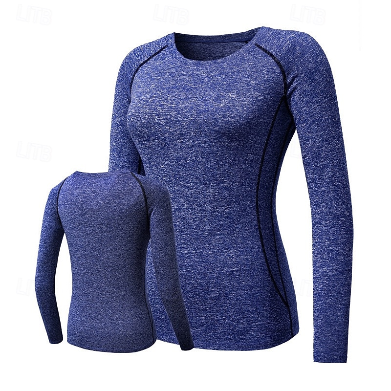 Damskie Koszulka kompresyjna Sportowa koszula Koszulka gimnastyczna Koszula fitness Długi rękaw Tee Tshirt Codzienny Athleisure Jesień Solidne kolory Szybkie wysychanie Miękka Oddychający Trening w 2025 - $18.99 –P11