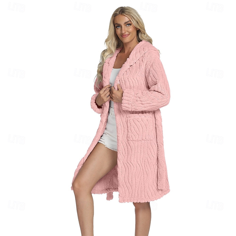 Pigiama Abiti Da Casa In Pile Pigiama Da Donna Abbigliamento Da Casa  Vestaglia Camicia Da Notte - Main Image