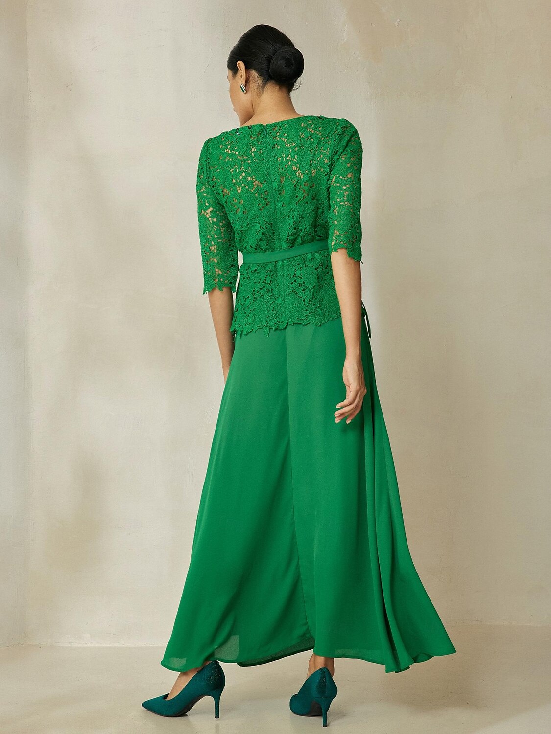 Chiffon Lace Belted Elegant Maxi Dress 2025 - $65.99 –P2