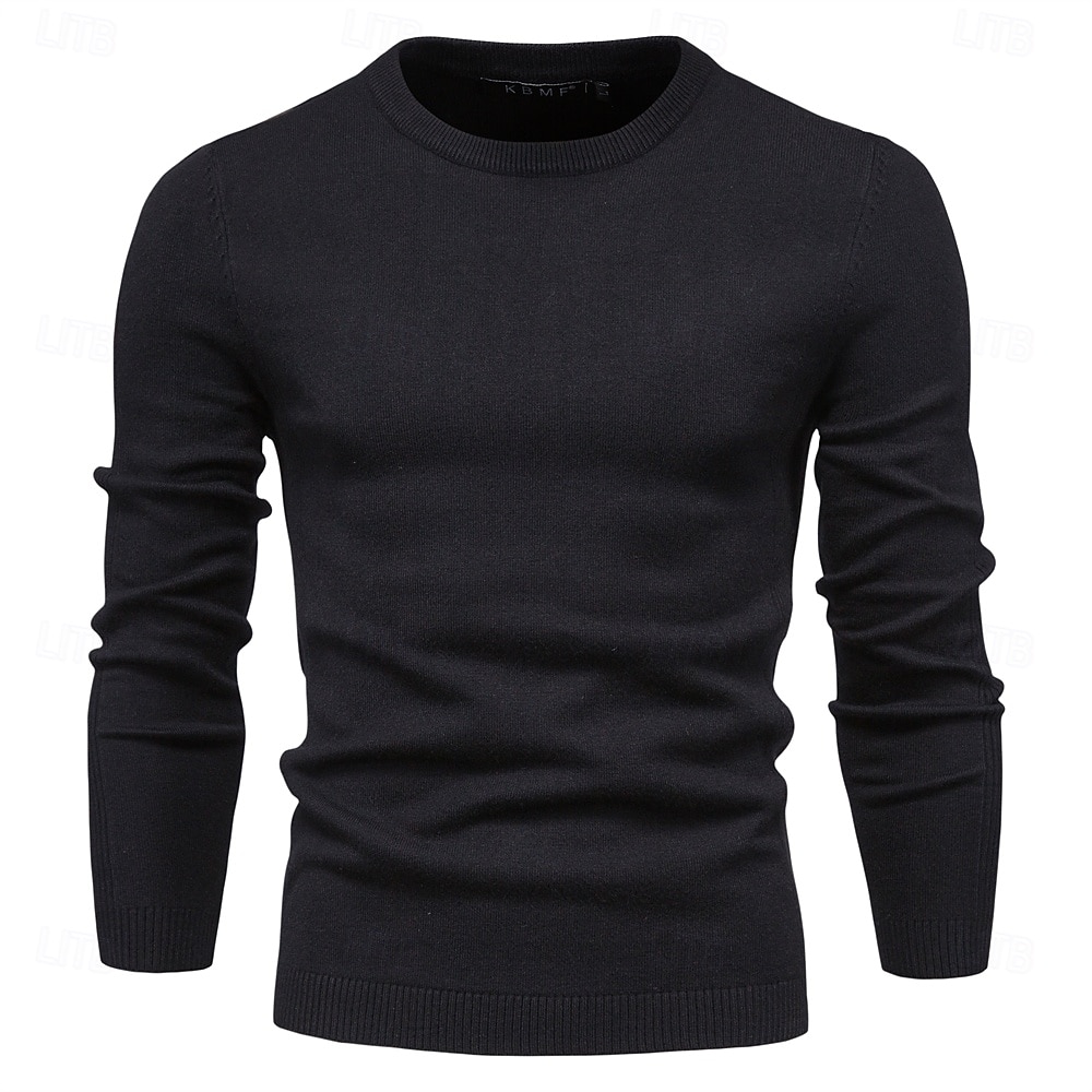 New Winter Thickness Pullover Men O-neck Solid Color Long Sleeve Warm Slim Sweaters Men Men's Sweater Pull Male Clothing 2025 - $26.99 –P9
