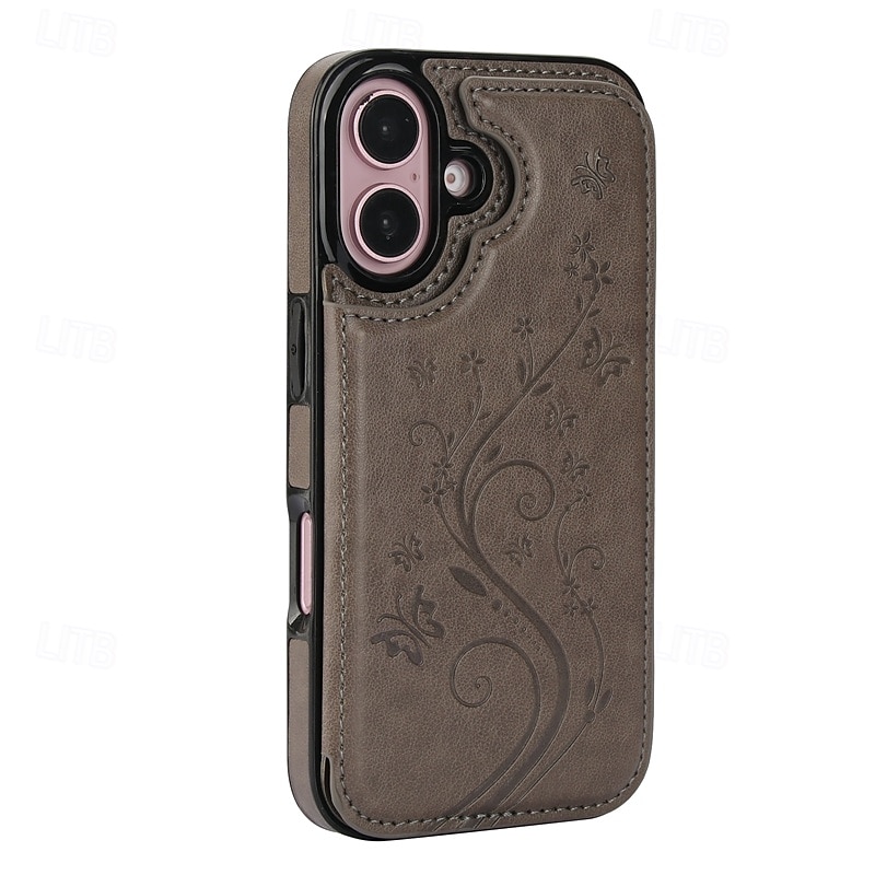 2025年 電話 ケース 用途 iPhone 16 Pro Max プラス iPhone 15 プロマックスプラス iPhone 14 13 12 11 Pro Max Plus Mini SE バックカバー スタンド付き カード挿入口 耐衝撃 レトロ風 TPU PUレザー コレクション – $18.99 –P6