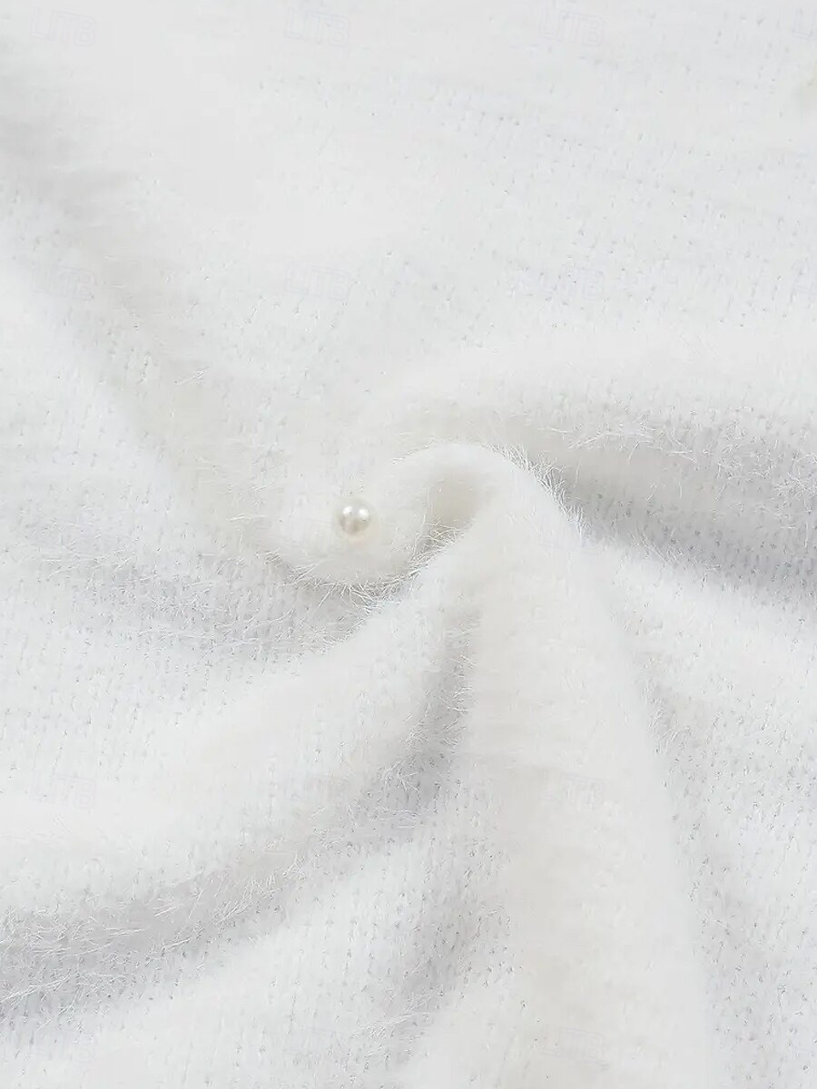 dámská halenka pulovr fuzzy oversized výstřih do V ležérní teplý měkký útulný šik podzim zima pohodlné 2025 - $29.99 –P8