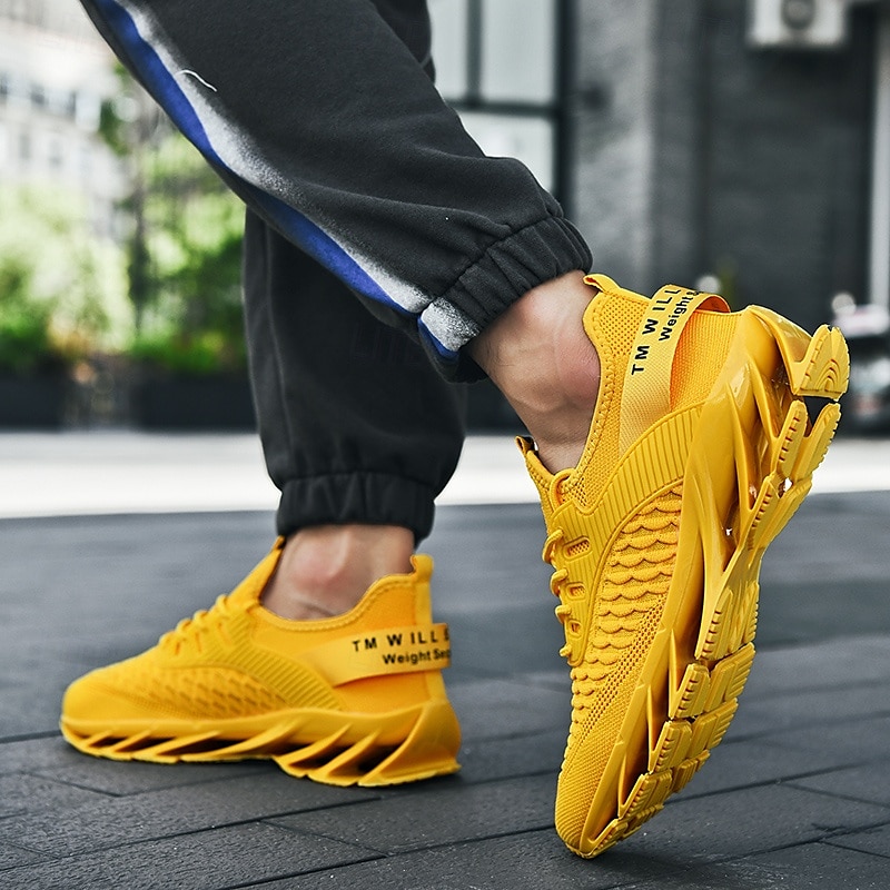 herenmode hardloopsneakers, lichtgewicht ademende sportschoenen met unieke blade-zool, ideaal voor de sportschool, hardlopen en streetwear 2025 - $46.99 –P6