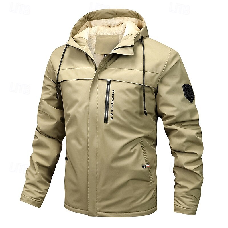 Per uomo Giacca in pile da escursione Inverno All'aperto Tenere al caldo Fodera di vello Giacche in pile Cerniera intera Scalate Campeggio / Escursionismo / Speleologia Viaggi Nero Bianco Verde del 2025 a $39.99 –P10