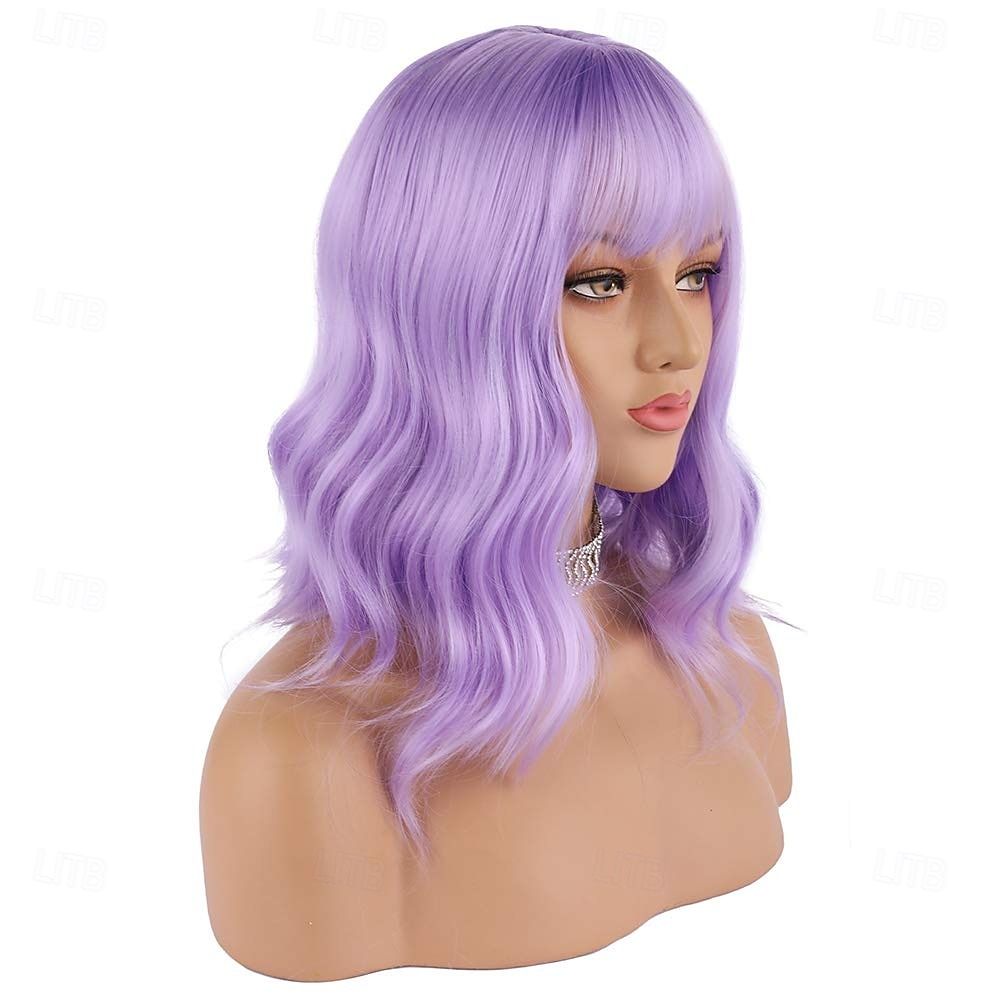 perruque courte colorée bouclée ondulée synthétique bob perruques avec frange aérienne perruques naturelles pour femmes de 2025 ? $18.99 –P1