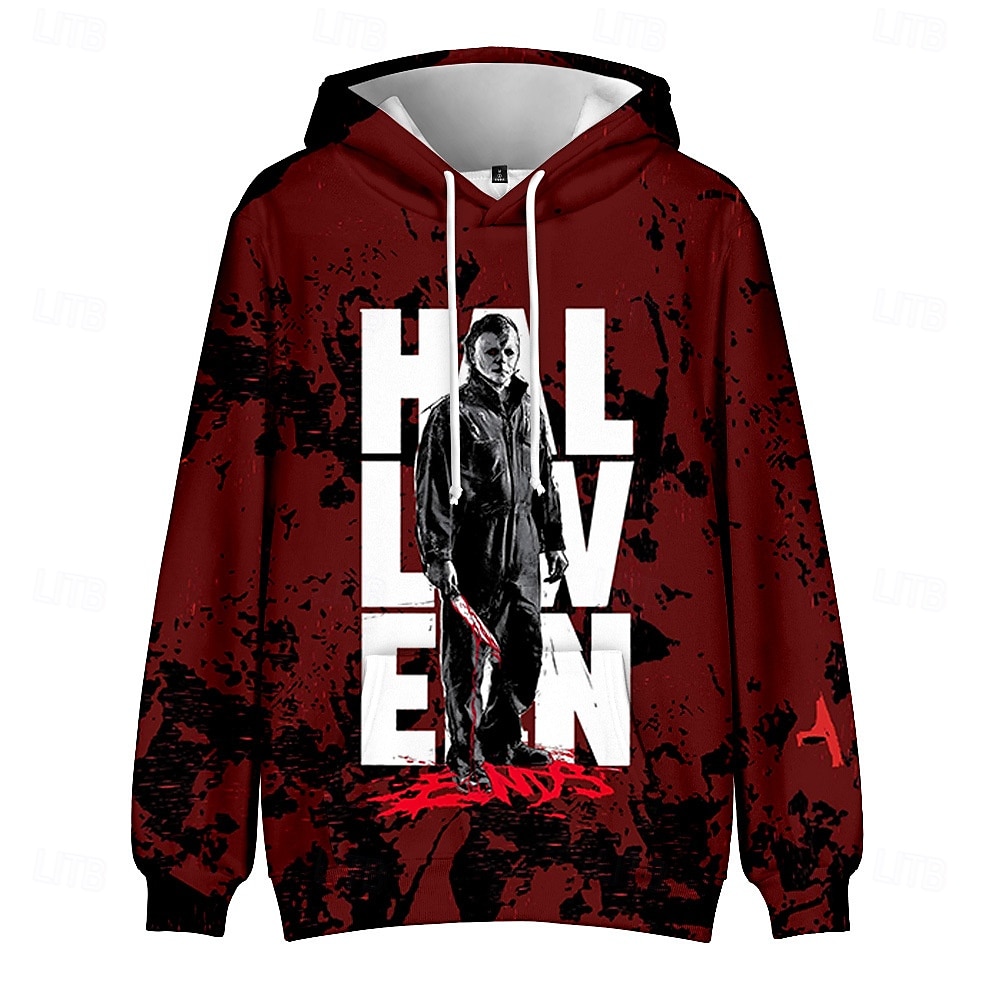 Halloween Michael Myers Bluza z Kapturem Nadruk Graficzny Na Dla par Męskie Damskie Dla dorosłych Halloween Karnawał Bal maskowy Druk 3D Codzienne 2025 - $29.99 –P9