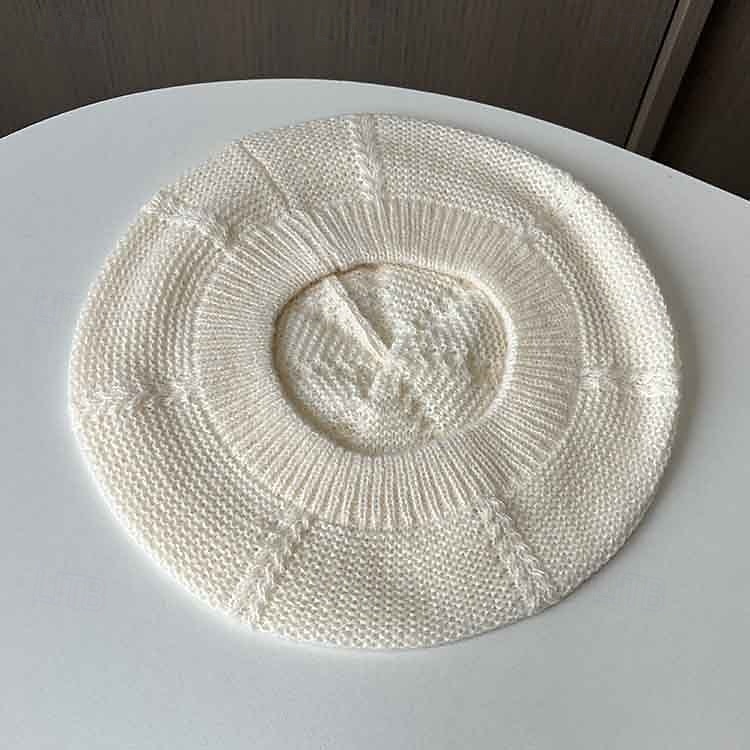 Klobouky Polyester Baret 30. léta Se širší krempou Ležérní Dovolená Čajový dýchánek Dámský den Elegantní Jednoduchý retro S Čistá Barva Barevně dělené Přílba Pokrývky Hlavy 2025 - $17.99 –P3