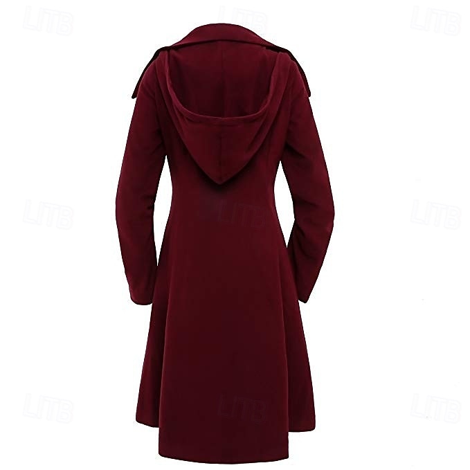 Punk & Gothic Steampunk Coat Trench Coat Hooded Plus Size Slim Fit Fancy Dress Women's Casual Daily Adults' Coat Fall & Winter 2026 - $51.99 –P10