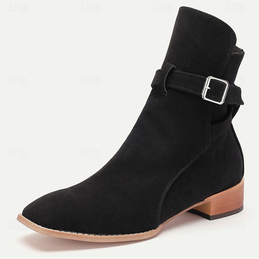 Herre jodhpur-støvletter i semsket skinn med spenne – klassiske ankelstøvletter for jobb, formelle arrangementer og elegant fritidsklær 2025 - $59.99 –P7