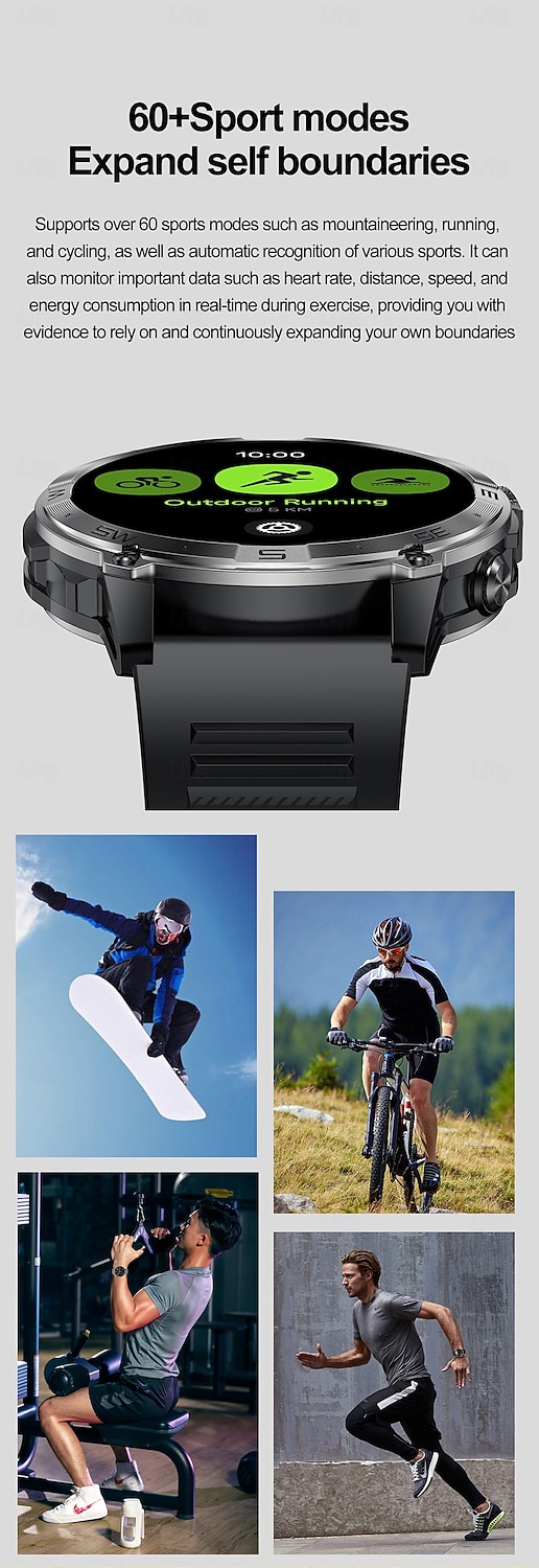 IMOSI GPS HK08 Smart Watch AMOLED Compass Altitude Air Pressure Bluetooth Call World Time 530MAH Sport Tracker Outdoor Clock 2025 - $68.99 –P8