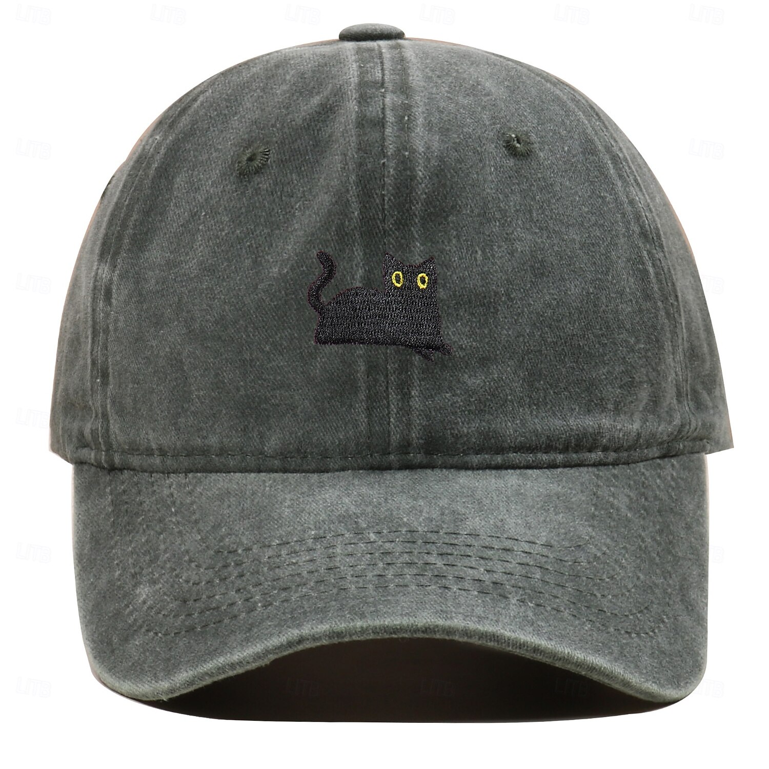 Herr Basebollkeps Solhatt Trucker Hat Vit Mörkgrön Polyester Mode Ledigt Gata Dagligen Katt Justerbara Solskyddskräm Andningsfunktion 2025 - $8.99 –P3